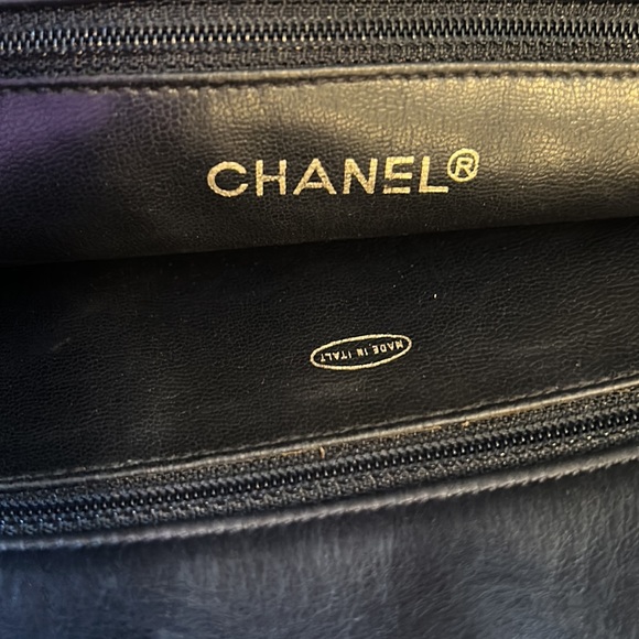 Chanel lambskin matrasse double chain shopping tote bag - Picture 10 of 13